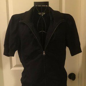 Rubbish Black Zip Up Top